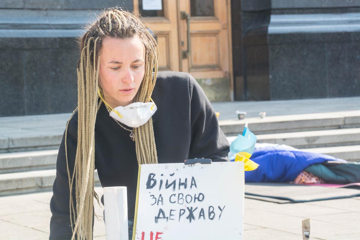 Ярина Чорногуз, зачинателька пікету проти поступок на догоду ОРДіЛО